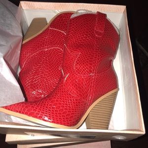 Red cowgirl boots